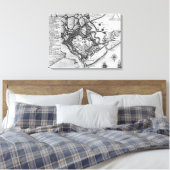 Ostende, van 'Commentaries' Canvas Afdruk (Insitu (Slaapkamer))