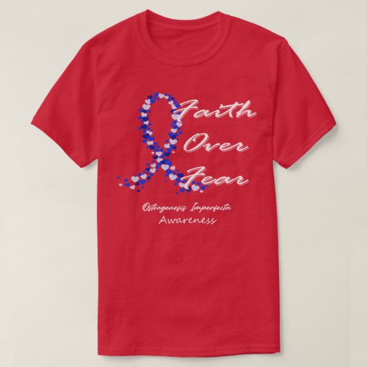 Osteogenesis imperfecta bewustzijn over angst t-shirt (Design voorkant)