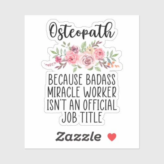 Osteopaat, DO, Doctor of Osteopathy Sticker (Vel)