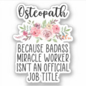 Osteopaat, DO, Doctor of Osteopathy Sticker (Voorkant)