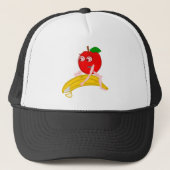Osteopaat Fruit Grappige Apple Rechttrekken van ee Trucker Pet (Voorkant)