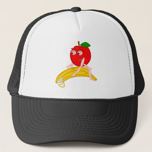 Osteopaat Fruit Grappige Apple Rechttrekken van ee Trucker Pet (Voorkant)