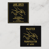 Osteopaat professioneel vierkante visitekaartje (Voorkant / Achterkant)