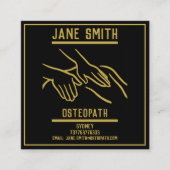 Osteopaat professioneel vierkante visitekaartje (Voorkant)