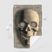 Osteopaten Spooky Skelet Skull Golf Handdoek (Insitu)
