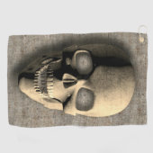 Osteopaten Spooky Skelet Skull Golf Handdoek (Horizontaal)