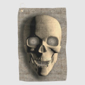 Osteopaten Spooky Skelet Skull Golf Handdoek (Voorkant)
