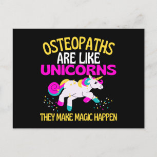 Osteopaten Unicorn, Magical Unicorn Chiropractor Briefkaart
