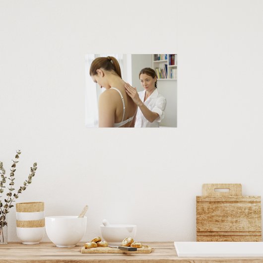 Osteopath behandeling patiënt. poster (Keuken)