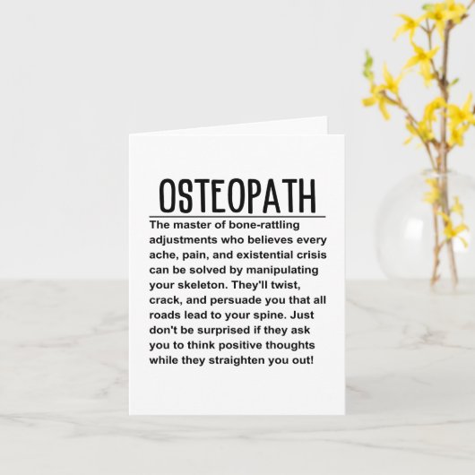Osteopath Kaart (Gele Bloem)
