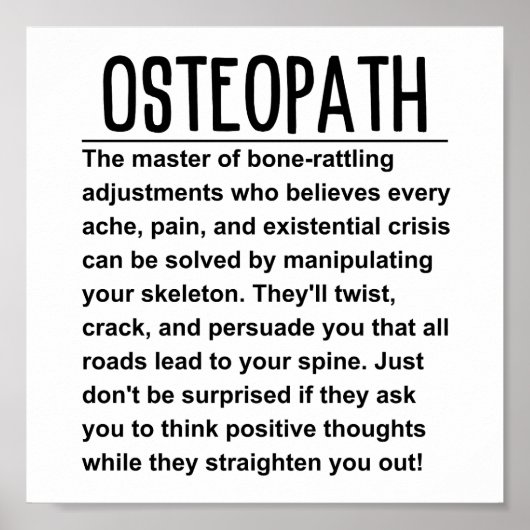 Osteopath Poster (Voorkant)
