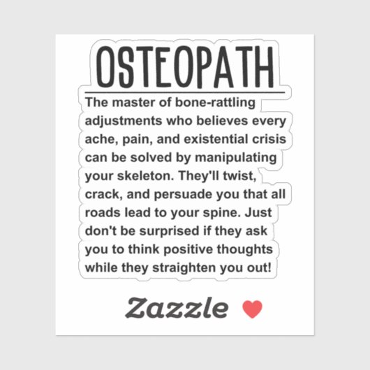 Osteopath Sticker (Vel)