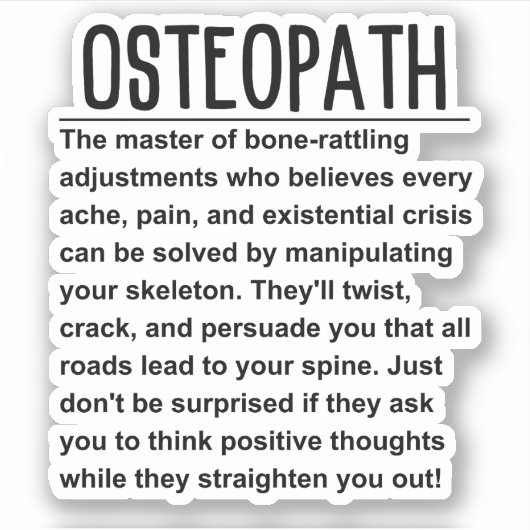 Osteopath Sticker (Voorkant)