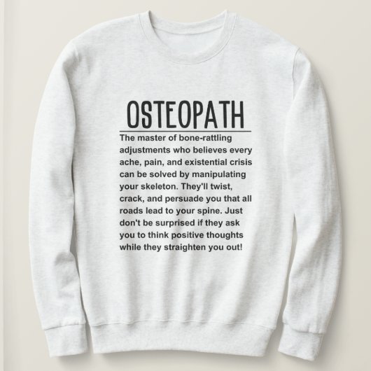 Osteopath Trui (Design voorkant)