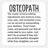 Osteopath Vierkante Sticker (Voorkant)