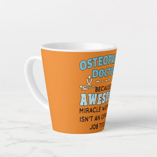 Osteopathic Doctor Gift Funny Miracle Worker Latte Mok (Linkerhoek)