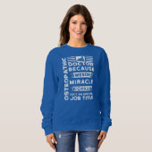 Osteopathic Doctor Gift Funny Miracle Worker Trui (Voorkant volledig)