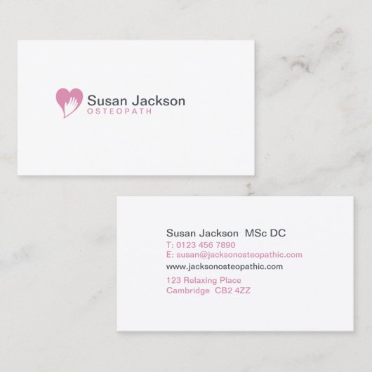 Osteopathisch Visitekaartje (Voorkant / Achterkant)