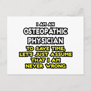 Osteopathische arts grap .. Nooit fout Briefkaart