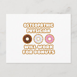 Osteopathische arts.. Zal werken voor donuts Briefkaart