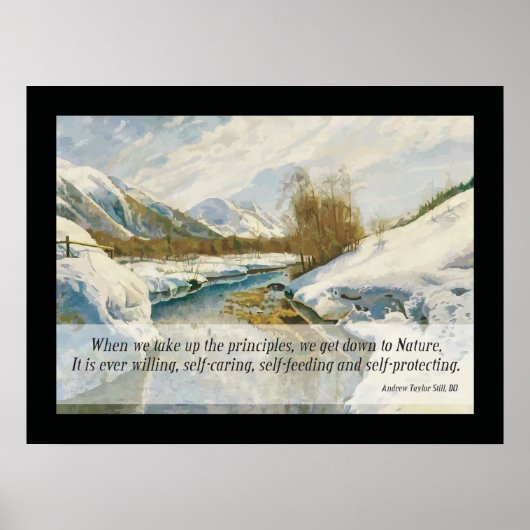 Osteopathische Natuur Quote by A.T. Nog steeds Poster (Voorkant)