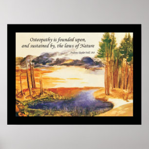 Osteopathische natuurwetten citeren A.T. Nog steed Poster