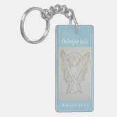 Osteoporose Wit lintje Sleutelhanger (Voorkant Links)