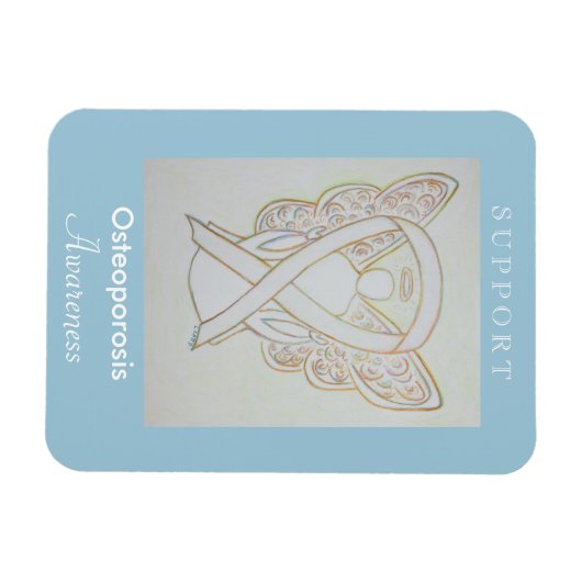 Osteoporosis Awareness Ribbon Angel Magnet Magneet (Horizontaal)