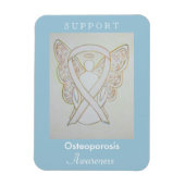 Osteoporosis Awareness Ribbon Angel Magnet Magneet (Verticaal)