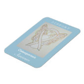 Osteoporosis Awareness Ribbon Angel Magnet Magneet (Linkerzijde)