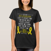 Osteosarcoma Bewustmakelijkheid komt weer op Geel T-shirt (Voorkant)