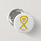 Osteosarcoma Geel bewustzijn Aangepast lint Ronde Button 3,2 Cm (Voorkant /achterkant)