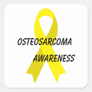 Osteosarcoma Yellow Awareness Ribbon by Janz Vierkante Sticker