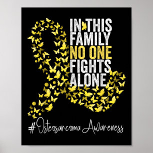 Osteosarcoom Awareness Maand Geel Lint Poster