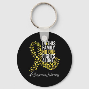 Osteosarcoom Awareness Maand Geel Lint Sleutelhanger