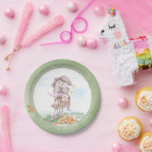 Oster Pappteller mit Pferd und Osterhase Papieren Bordje (Feest)