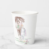 Oster Party mit Pferd und Osterhase, pappgeschirr Papieren Bekers (Achterkant)