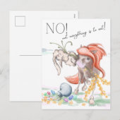 Oster Postkarte mit Pferd und Hase, lustige Tiere Feestdagenkaart (Voorkant / Achterkant)