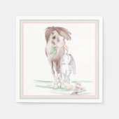 Oster Servietten mit Pferd und Hase, Tischgeschirr Servet (Voorkant)