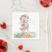 Oster Servietten mit Pferd und Osterhase Servet (Insitu)