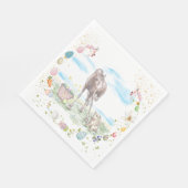 Oster Seviette mit Pferde und Hasen Illustration Servet (Hoek)