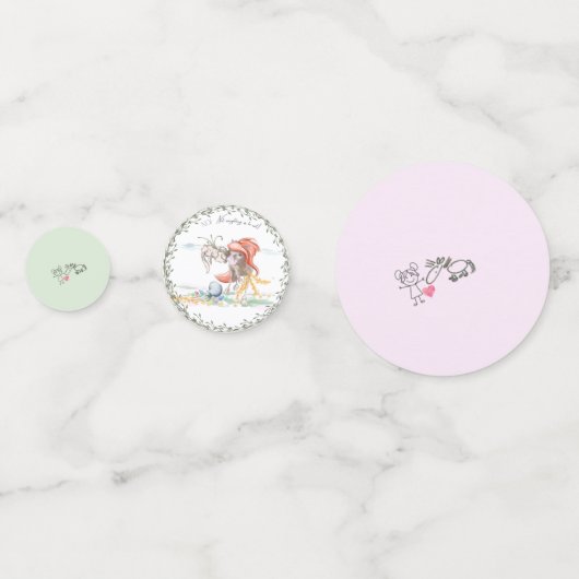 Oster-Tischkonfetti mit Pony und Osterhase  Confetti (Achterkanten)