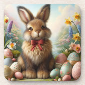 Oster-Untersetzer mit niedlichem Hasen Bier Onderzetter (Voorkant)