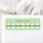 Ostereier mit einem Blumenmuster Etiket (Insitu)