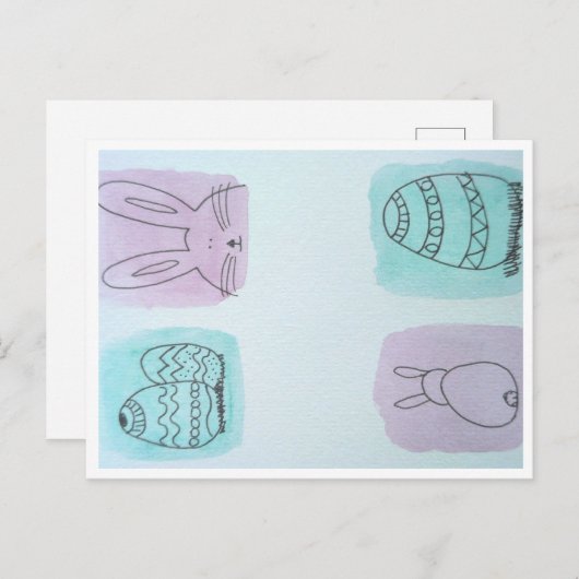 Ostergrüße  briefkaart (Voorkant / Achterkant)