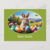 Osterhase im Blumenfeld Illustration - Briefkaart (Voorkant)