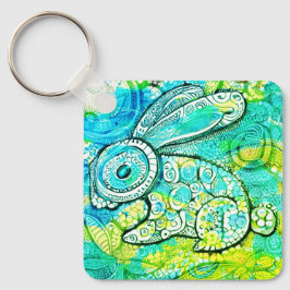 Osterhase im Doodle-Stil Sleutelhanger