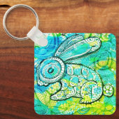 Osterhase im Doodle-Stil Sleutelhanger (Voorkant)