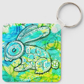 Osterhase im Doodle-Stil Sleutelhanger (Achterkant)