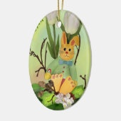Osterhase Keramisch Ornament (Links)